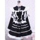 Black Cotton Bandage Striped Gothic Lolita Dress