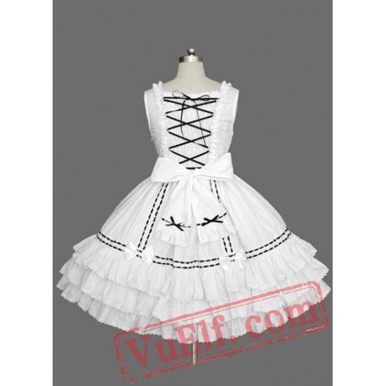 White Sleeveless Multi layer Sweet Lolita Dress