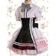 White And Black Cotton Short Sleeve Bow School Lolita Dress