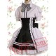 White And Black Cotton Short Sleeve Bow School Lolita Dress White And Black Cotton Short Sleeve Bow School Lolita Dress