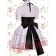 White And Black Cotton Short Sleeve Bow School Lolita Dress White And Black Cotton Short Sleeve Bow School Lolita Dress