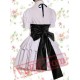 White And Black Cotton Short Sleeve Bow School Lolita Dress