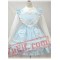 White and Blue Sweetheart Long Sleeves Cotton Lolita Dress