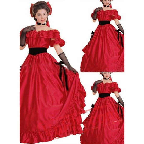 Classic Princess Red Gothic Victorian Dress