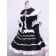 Black Cotton Bandage Striped Gothic Lolita Dress