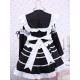 Black Cotton Bandage Striped Gothic Lolita Dress