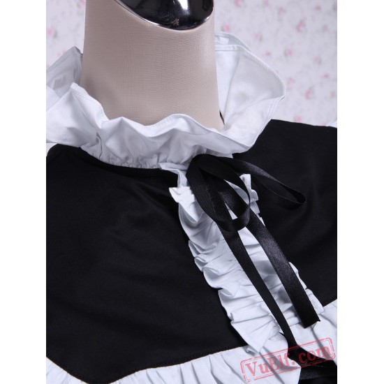 Black Cotton Bandage Striped Gothic Lolita Dress