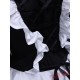 Black Cotton Bandage Striped Gothic Lolita Dress