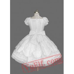 White Bow Multilayer Cotton Sweet Lolita Dress