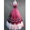 Deep Red and White Victorian Ball Gown
