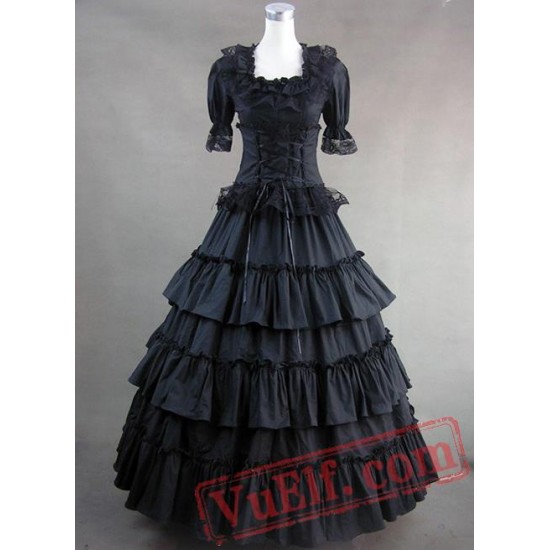 Classic Black Gothic Victorian Dress