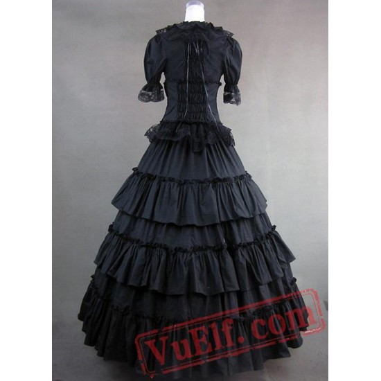 Classic Black Gothic Victorian Dress