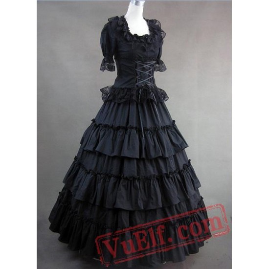 Classic Black Gothic Victorian Dress