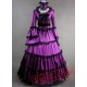 Elegant Purple Satin Victorian Gothic Gown