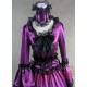 Elegant Purple Satin Victorian Gothic Gown