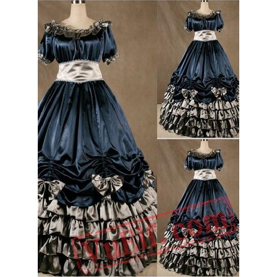 Gorgeous Navy Blue Victorian Lolita Dress