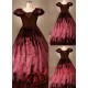 Elegant Red Gothic Victorian Dress