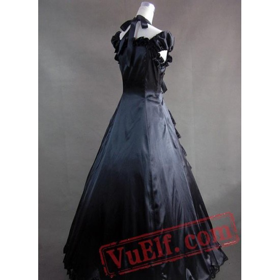 Elegant and Graceful Black Gothic Style Gown