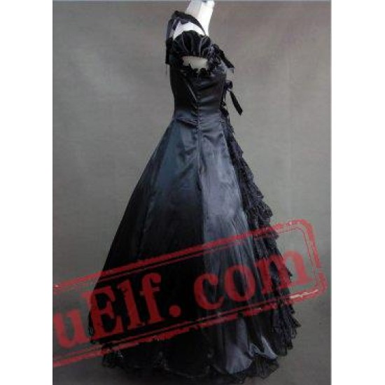 Elegant and Graceful Black Gothic Style Gown