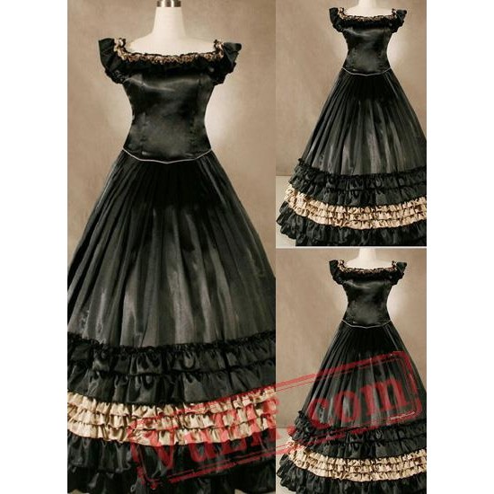 Fancy Black Victorian Dress