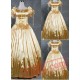 Graceful Golden Gothic Victorian Dress