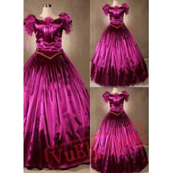 Graceful High Quality Fuchsia Gothic Victorian Dress