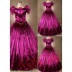 Graceful High Quality Fuchsia Gothic Victorian Dress