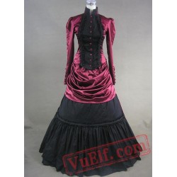 Graceful Vintage Gothic Victorian Dress Floor Length