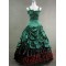 Green Satin Gothic Victorian Dress