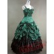 Green Satin Gothic Victorian Dress