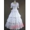 Pure White Long Cotton Victorian Lolita Dress