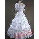 Pure White Long Cotton Victorian Lolita Dress