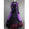 Purple and Black Gothic Victorian Dress