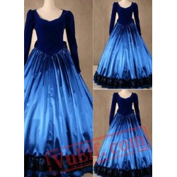 Noble Royal Blue Gothic Victorian Dress