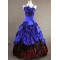 Jewelery Blue Sleeveless Gothic Vitorian dress