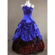 Jewelery Blue Sleeveless Gothic Vitorian dress