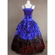 Jewelery Blue Sleeveless Gothic Vitorian dress