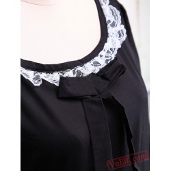 Black Cotton Gothic Lolita Dress