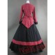 Red Plaid Long Sleeves Noble Victorian Dress