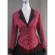 Red Plaid Long Sleeves Noble Victorian Dress