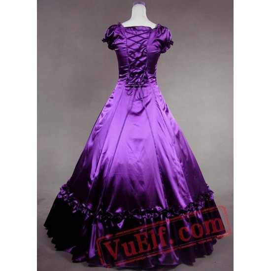 Purple and Black Victorian Dress