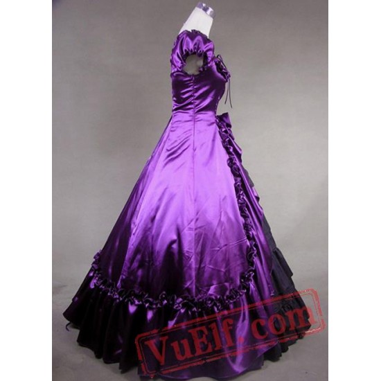 Purple and Black Victorian Dress