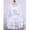 White Ruffle Lace Cotton Gothic Lolita Dress