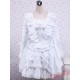 White Ruffle Lace Cotton Gothic Lolita Dress