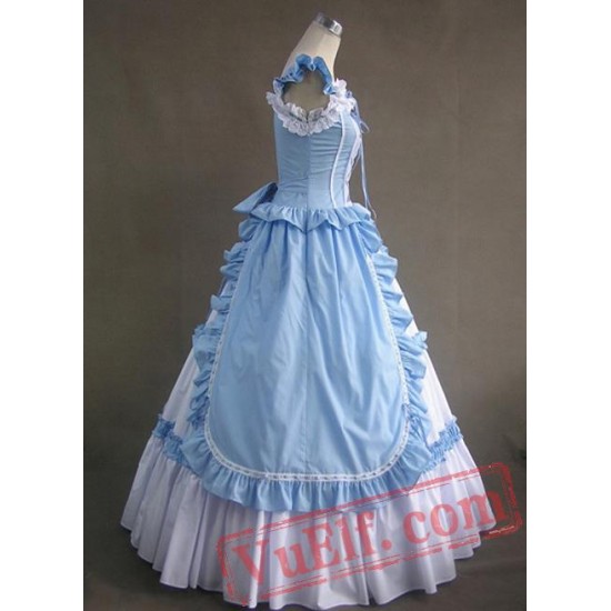 Light Blue Sleeveless Long Gothic Victorian Gown