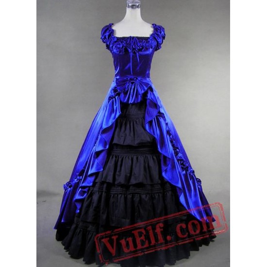 Royal Blue Victorian gown costume