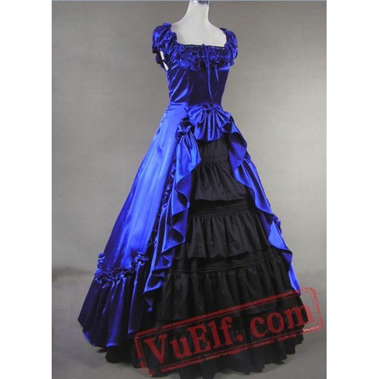 Royal Blue Victorian gown costume