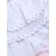 White Ruffle Lace Cotton Gothic Lolita Dress