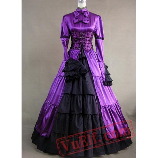 royal purple dress with sleeves