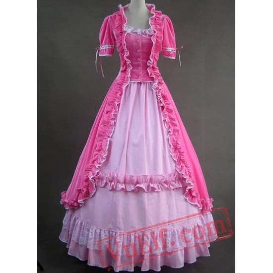 Sweet Pink Long Cotton Lolita Dress